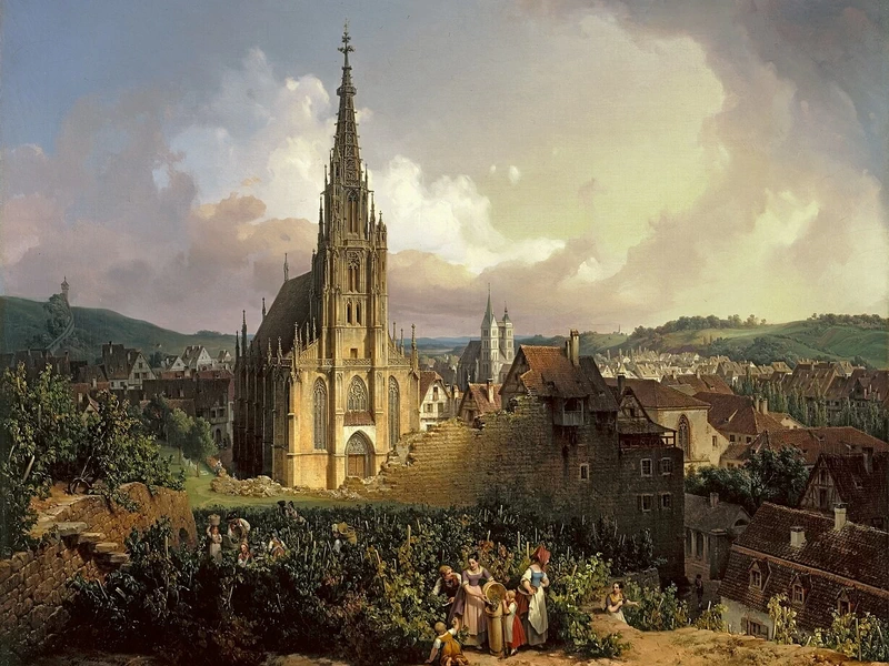 1798-Michael Neher - La Chiesa di Nostra Signora a Esslingen - Palais Liechtenstein, Vienna
